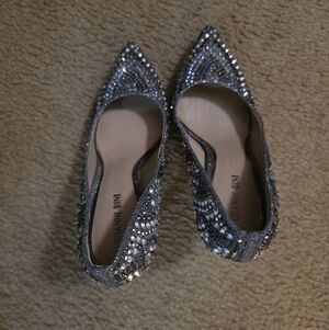 Gianni Bini Sparkling Silver Flats
